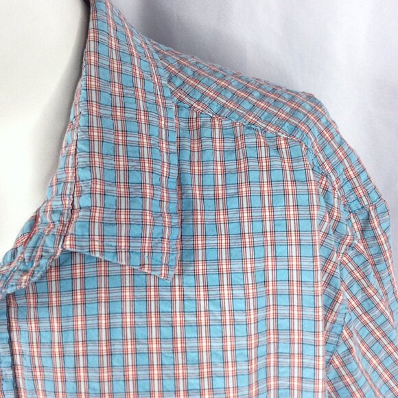G.H. Bass & Co. Plaid Shirt Mens Size XL Short Sleeve Button Down - Picture 5 of 7
